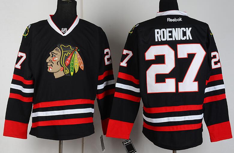 Chicago Blackhawks 27 Jeremy Roenick CCM black men ice hockey nhl jerseys