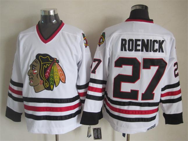Chicago Blackhawks 27 Jeremy Roenick CCM white men ice hockey nhl jerseys