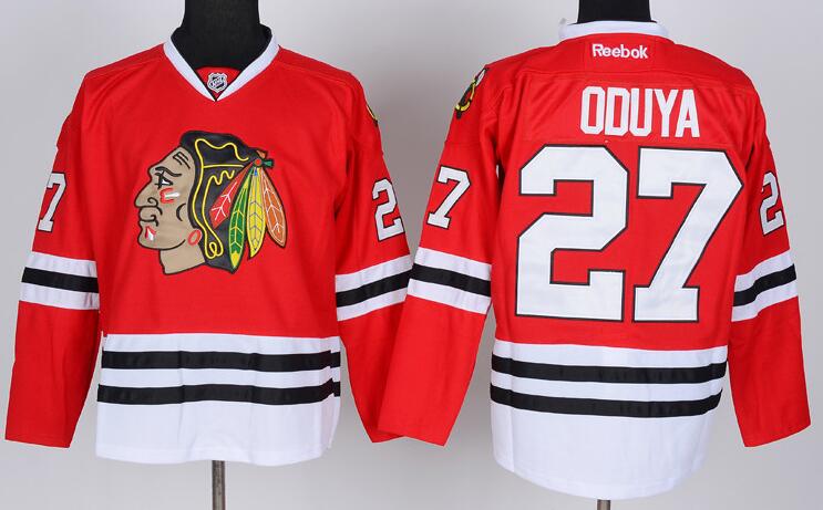 Chicago Blackhawks 27 Johnny Oduya red men ice hockey nhl jerseys