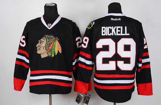 Chicago Blackhawks 29 BICKELL black hockey men nhl Jersey Chicago Blackhawks 29 BICKELL black hockey men nhl Jersey