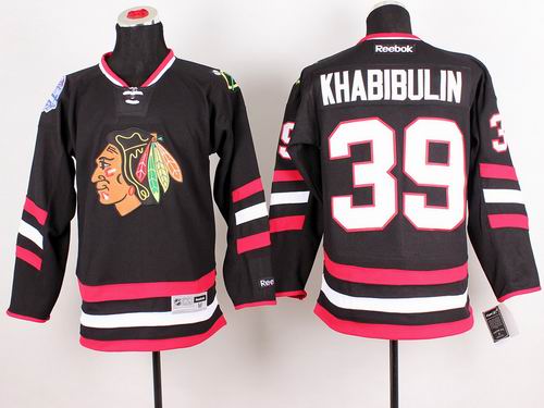 Chicago Blackhawks 39 KHABIBULIN 39 black nhl Jersey Chicago Blackhawks 39 KHABIBULIN 39 black nhl Jersey
