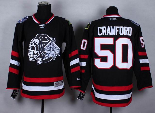 Chicago Blackhawks 50 Corey Crawford  black Ice Hockey Jersey
