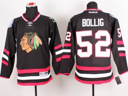 Chicago Blackhawks 52 Brandon Bollig black nhl hockey Jersey