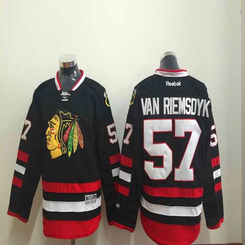 Chicago Blackhawks 57 Trevor Van Riemsdyk black men Ice Hockey Jerseys