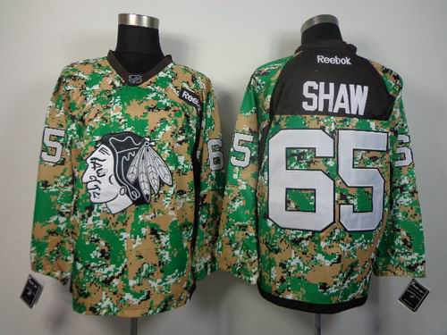 Chicago Blackhawks 65 SHAW Reebok camo Green nhl Jersey Chicago Blackhawks 65 SHAW Reebok camo Green nhl Jersey