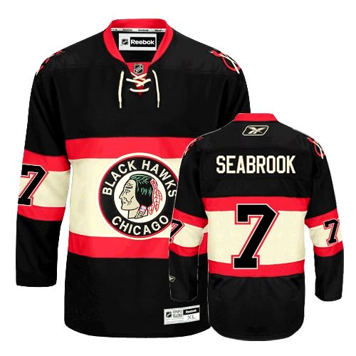 Chicago Blackhawks 7 Brent Seabrook Black New Third nhl hockey Jerseys