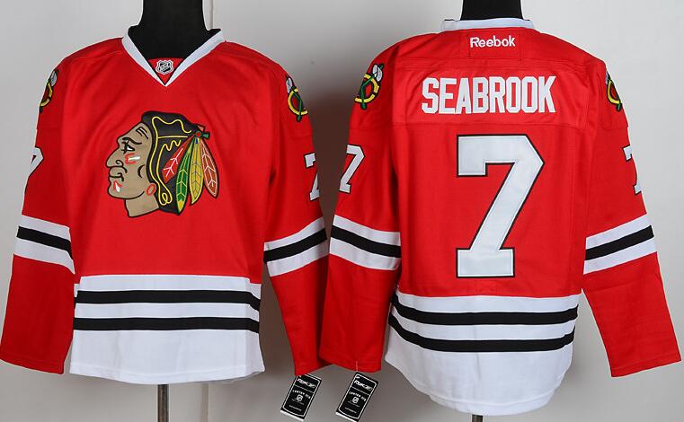 Chicago Blackhawks 7 Brent Seabrook red Reebok nhl new Jersey Chicago Blackhawks 7 Brent Seabrook red Reebok nhl new Jersey