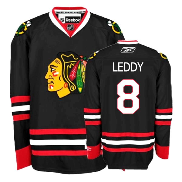 Chicago Blackhawks 8 Nick Leddy Jersey Black nhl men jersey