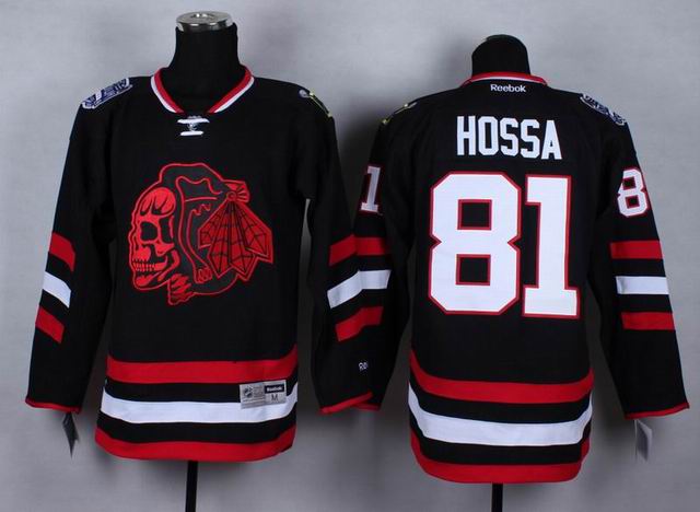 Chicago Blackhawks 81 Marian Hossa  black Ice Hockey jerseys