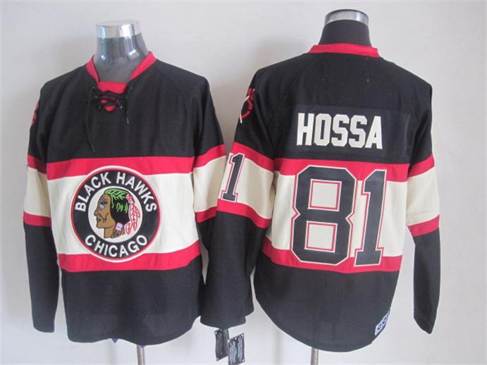 Chicago Blackhawks 81 Marian Hossa black nhl hockey jerseys Chicago Blackhawks 81 Marian Hossa black nhl hockey jerseys