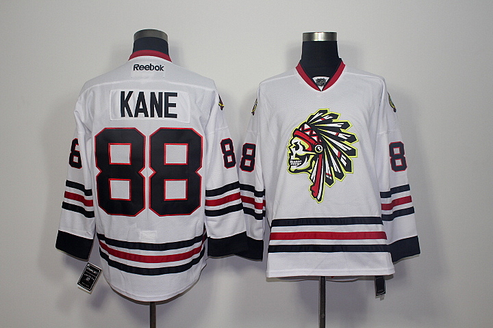 Chicago Blackhawks 88 Patrick Kane white hockey nhl New jersey
