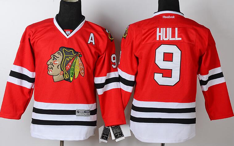 Chicago Blackhawks 9 Bobby Hull Red Home nhl men hockey Jerseys