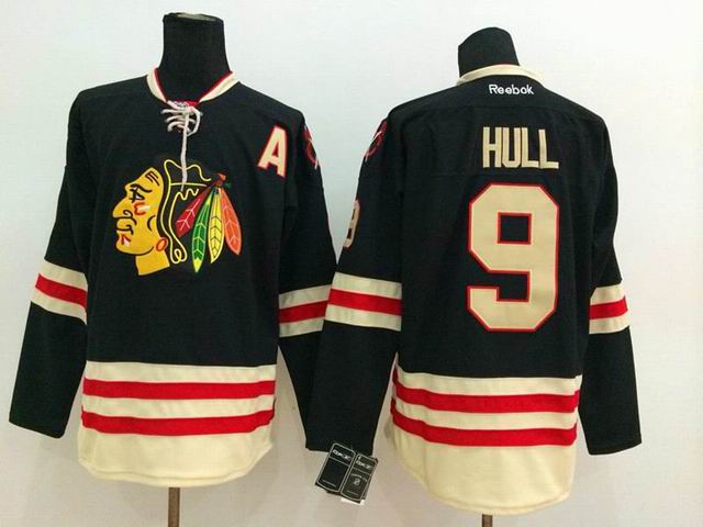 Chicago Blackhawks 9 Bobby Hull black hockey men Jerseys Chicago Blackhawks 9 Bobby Hull black hockey men Jerseys