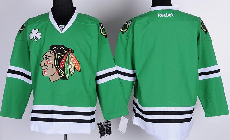Chicago Blackhawks Blank Green men hockey nhl Jerseys Chicago Blackhawks Blank Green men hockey nhl Jerseys