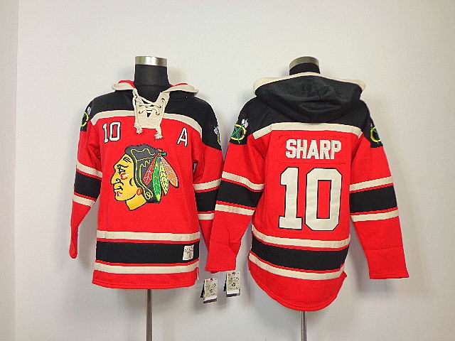 Chicago Blackhawks Patrick Sharp 10# red NHL Hooded Sweatshirt