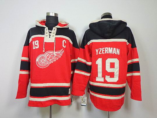Detroit Red Wings Steve Yzerman 19 red NHL Hooded Sweatshirt Detroit Red Wings Steve Yzerman 19 red NHL Hooded Sweatshirt