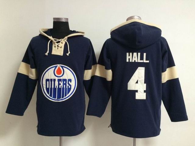 Edmonton Oilers 4# Taylor Hall Blue Ice Hockey Hooded Sweatshirt Edmonton Oilers 4# Taylor Hall Blue Ice Hockey Hooded Sweatshirt