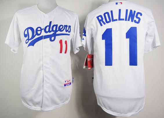 Los Angeles Dodgers 11 Jimmy Rollins white men baseball mlb jerseys