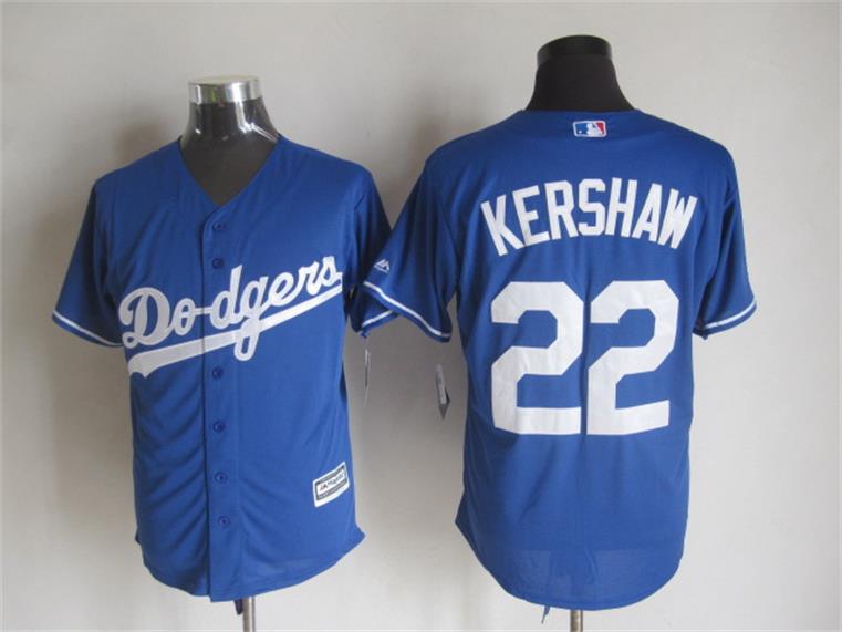 Los Angeles Dodgers 22 Clayton Kershaw Blue New Cool Base Stitched men baseball mlb Jersey