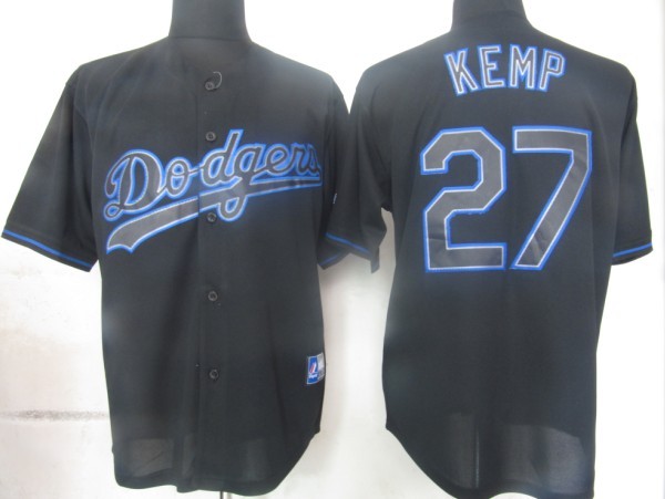 Los Angeles Dodgers 27 Matt Kemp Black men baseball mlb Jerseys