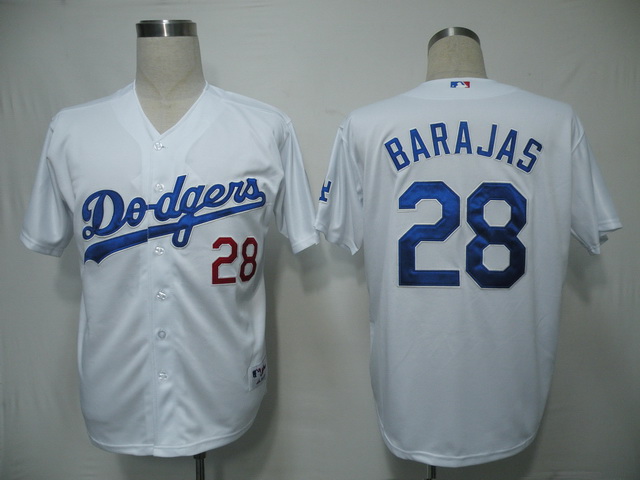 Los Angeles Dodgers 28 Barajas White men baseball mlb jerseys Los Angeles Dodgers 28 Barajas White men baseball mlb jerseys