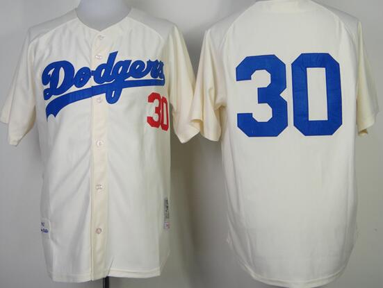Los Angeles Dodgers 30 Cream men baseball mlb Jerseys Los Angeles Dodgers 30 Cream men baseball mlb Jerseys