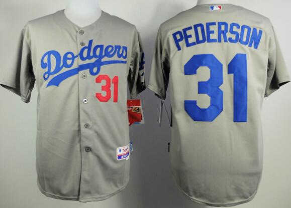 Los Angeles Dodgers 31 Joc Pederson gray men baseball mlb jersey Los Angeles Dodgers 31 Joc Pederson gray men baseball mlb jersey