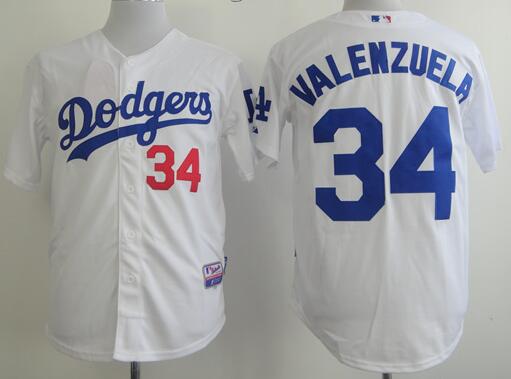 Los Angeles Dodgers 34 VALENZUELA white mlb jersey Los Angeles Dodgers 34 VALENZUELA white mlb jersey