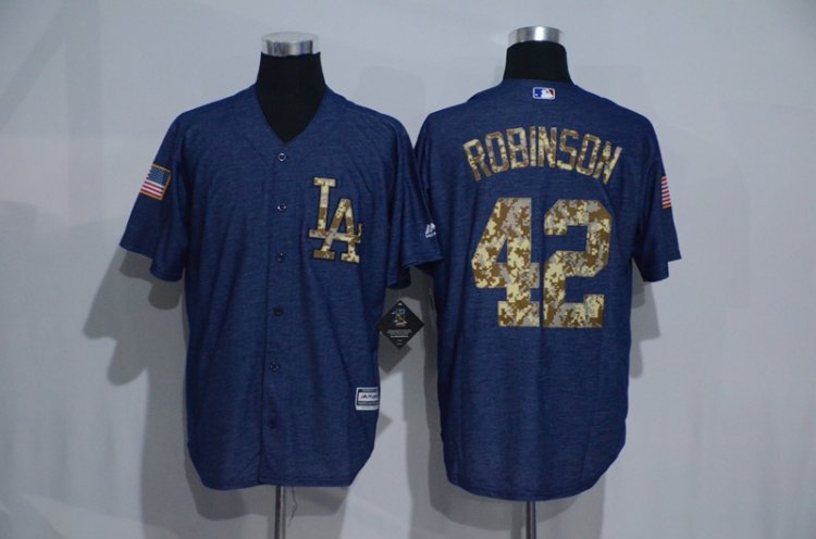 Los Angeles Dodgers 42 Jackie Robinson Blue Stitched men baseball mlbJersey
