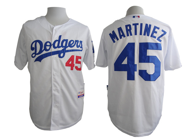 Los Angeles Dodgers 45 Pedro Martinez white men baseball mlb jersey Los Angeles Dodgers 45 Pedro Martinez white men baseball mlb jersey