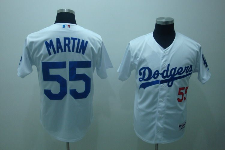 Los Angeles Dodgers 55 Russell Martin white men baseball mlb Jersey