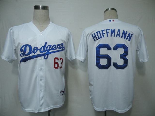 Los Angeles Dodgers 63 Hoffmann White men baseball mlb jerseys