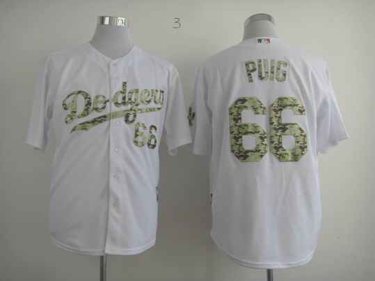 Los Angeles Dodgers 66 Puig white camo men baseball mlb jersey Los Angeles Dodgers 66 Puig white camo men baseball mlb jersey