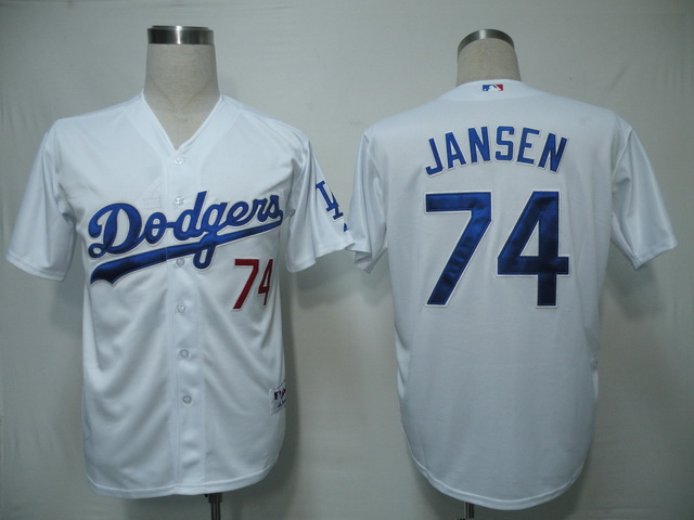 Los Angeles Dodgers 74 Jansen White men baseball mlb jerseys