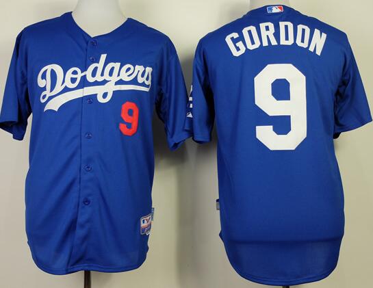 Los Angeles Dodgers 9 Dee Gordon Blue Cool Base Stitched men baseball mlb Jersey