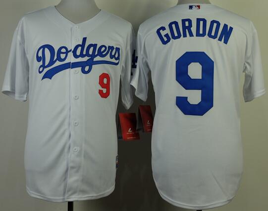 Los Angeles Dodgers 9 Dee Gordon white men baseball mlb jersey Los Angeles Dodgers 9 Dee Gordon white men baseball mlb jersey