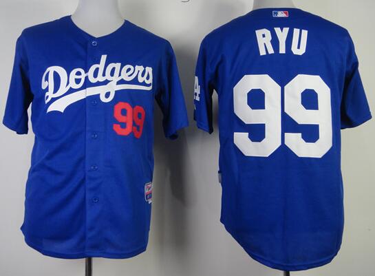 Los Angeles Dodgers 99 Hyun-Jin Ryu blue jersey Los Angeles Dodgers 99 Hyun-Jin Ryu blue jersey