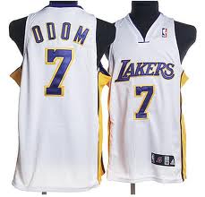Los Angeles Lakers 7 ODOM white adidas men nba basketball jerseys
