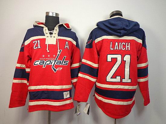 NHL Washington Capitals 21# LAICH red NHL Hooded Sweatshirt NHL Washington Capitals 21# LAICH red NHL Hooded Sweatshirt
