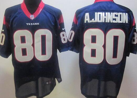 Nike Houston Texans 80 A.JOHNSON  blue nfl elite jerseys