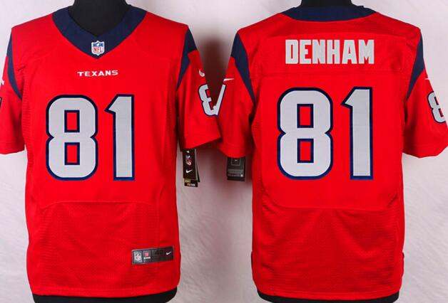 Nike Houston Texans 81 Denham.red men nfl football Jerseys