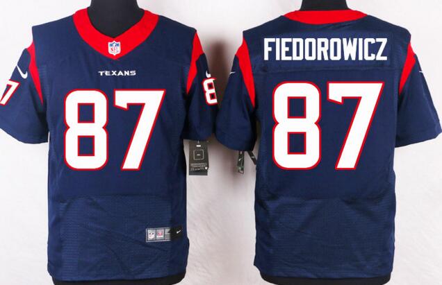Nike Houston Texans 87 C.J. Fiedorowicz blue elite Jerseys