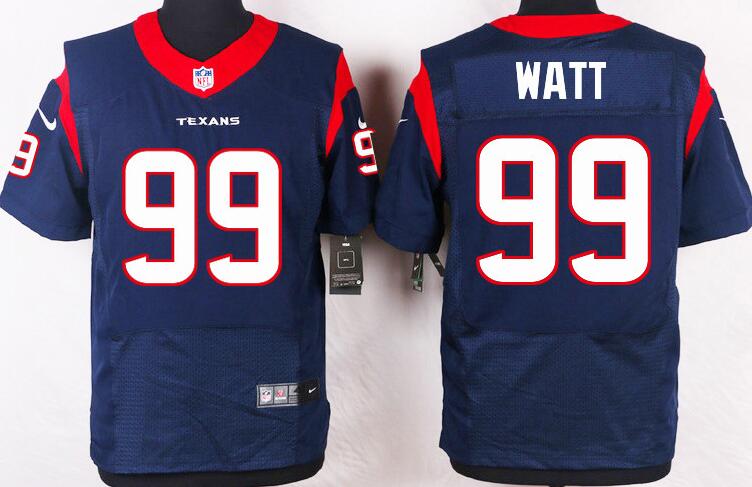 Nike Houston Texans 99 J.J. Watt Elite Blue NFL Jersey