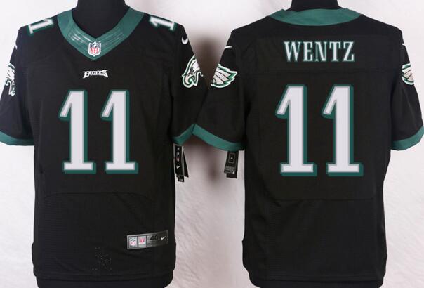 Nike Philadelphia Eagles 11 Carson Wentz black elite men nfl football Jersey