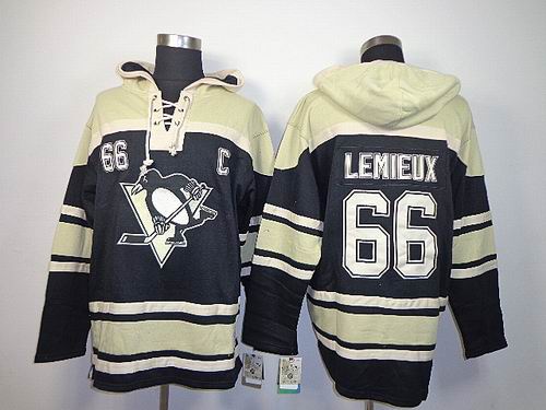 Pittsburgh Penguins #66 Mario Lemieux Black NHL Hooded Sweatshirt Pittsburgh Penguins #66 Mario Lemieux Black NHL Hooded Sweatshirt