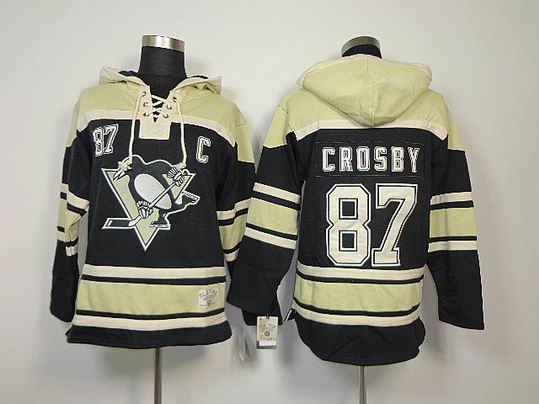 Pittsburgh Penguins #87 S.Crosby Black NHL Hooded Sweatshirt Pittsburgh Penguins #87 S.Crosby Black NHL Hooded Sweatshirt