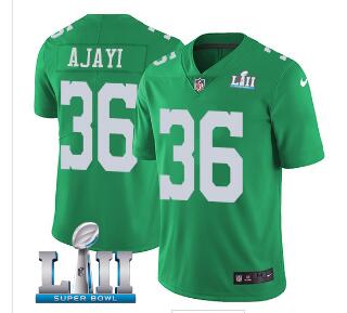 Men's Nike Eagles #36 Jay Ajayi Green Super Bowl LII Stitched NFL Limited Rush Jersey Men's Nike Eagles #36 Jay Ajayi Green Super Bowl LII Stitched NFL Limited Rush Jersey