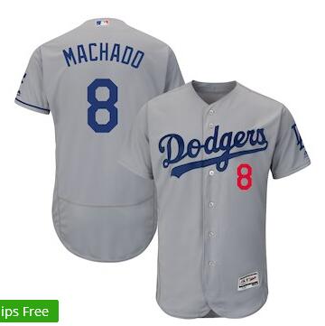 Men's Los Angeles Dodgers Manny Machado 8# Majestic Flex Base Player Jersey-002 Men's Los Angeles Dodgers Manny Machado 8# Majestic Flex Base Player Jersey-002