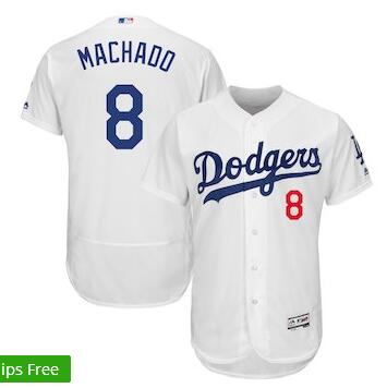 Men's Los Angeles Dodgers Manny Machado 8# Majestic Flex Base Player Jersey-003 Men's Los Angeles Dodgers Manny Machado 8# Majestic Flex Base Player Jersey-003