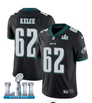 Men's Nike Philadelphia Eagles #62 Jason Kelce  Super Bowl LII Stitched NFL Vapor Untouchable Elite Jersey-001